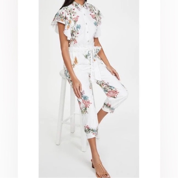 FARM Rio Louise Floral Embroidered Jumpsuit XL - Picture 1 of 14